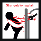 <strong>Do not wear long items like lanyards, strings or scarfs around the neck when using a device (danger of strangulation).</strong><br>On playground equipment there must not be any points, where cords, scarfs or lanyards might get caught. Once moving, there is (almost) no possibility for the child to stop. If cords or lanyards get caught in such equipment, there is a serious risk of strangulation. Please make sure that cords on clothes are short and lanyards and scarfs are worn under a jacket or are taken off when playing at the playground. Tip: Use lanyards with a defined breaking point.